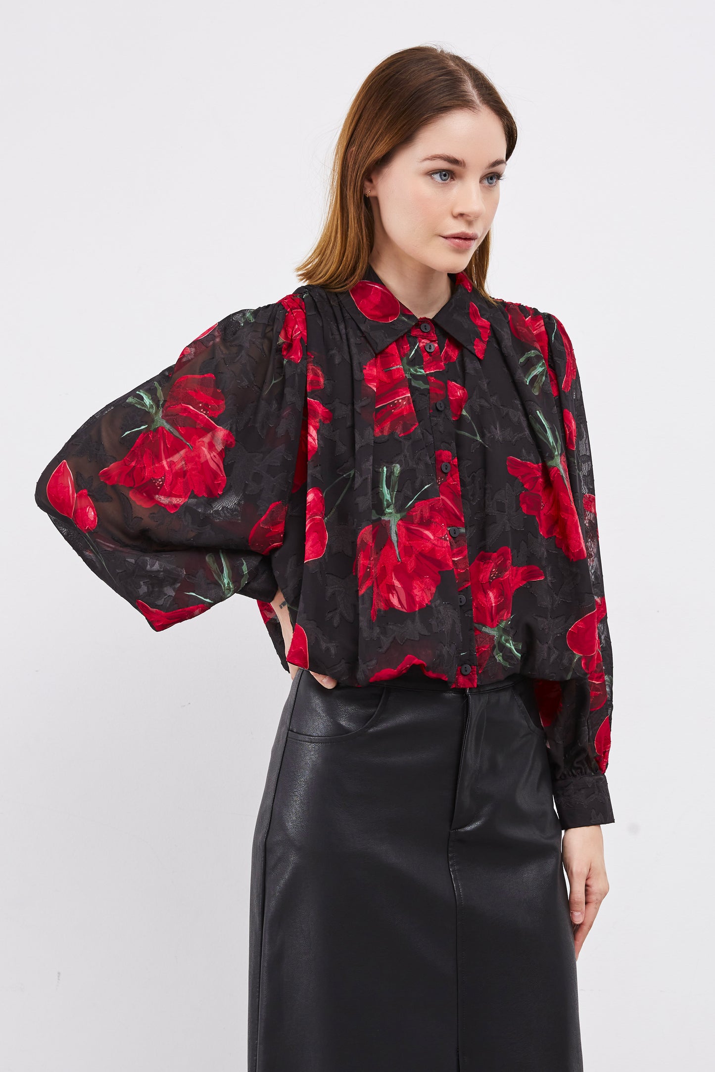 CHEMISE À ROSES