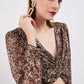 LONG SLEEVED LEOPARD SEQUIN TOP