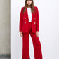 RED PLEATED PANTS