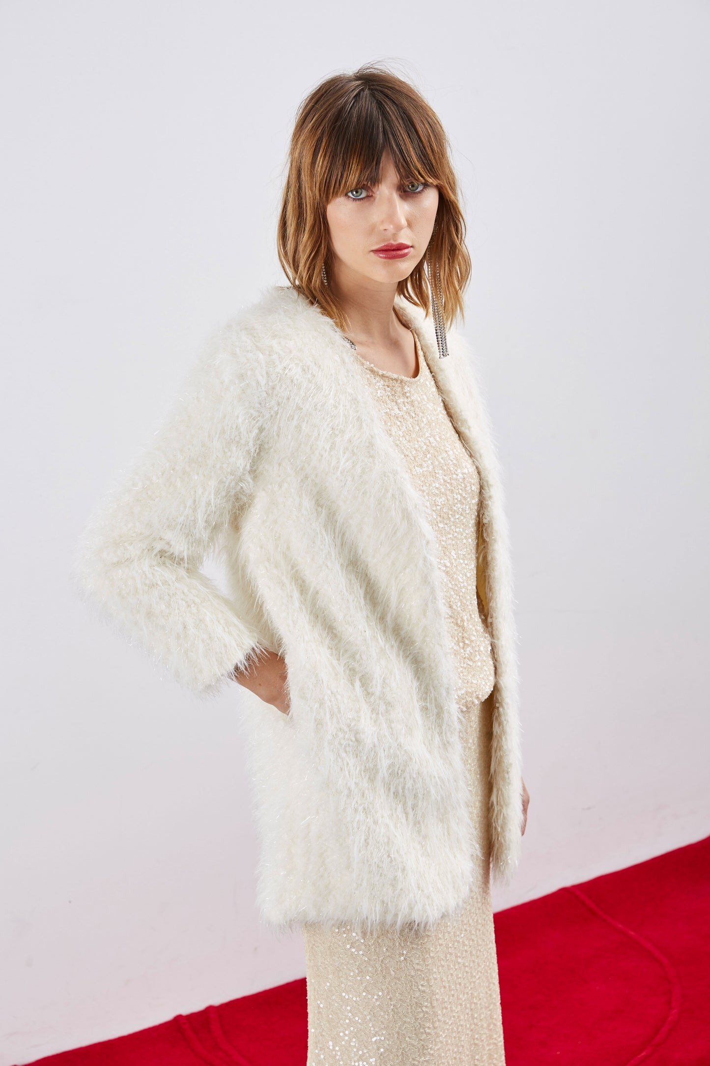 BEIGE FUR JACKET