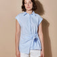 BLOUSE BLEUE CIEL EN VISCOSE