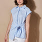 LIGHT BLUE VISCOSE BLOUSE