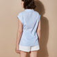 LIGHT BLUE VISCOSE BLOUSE