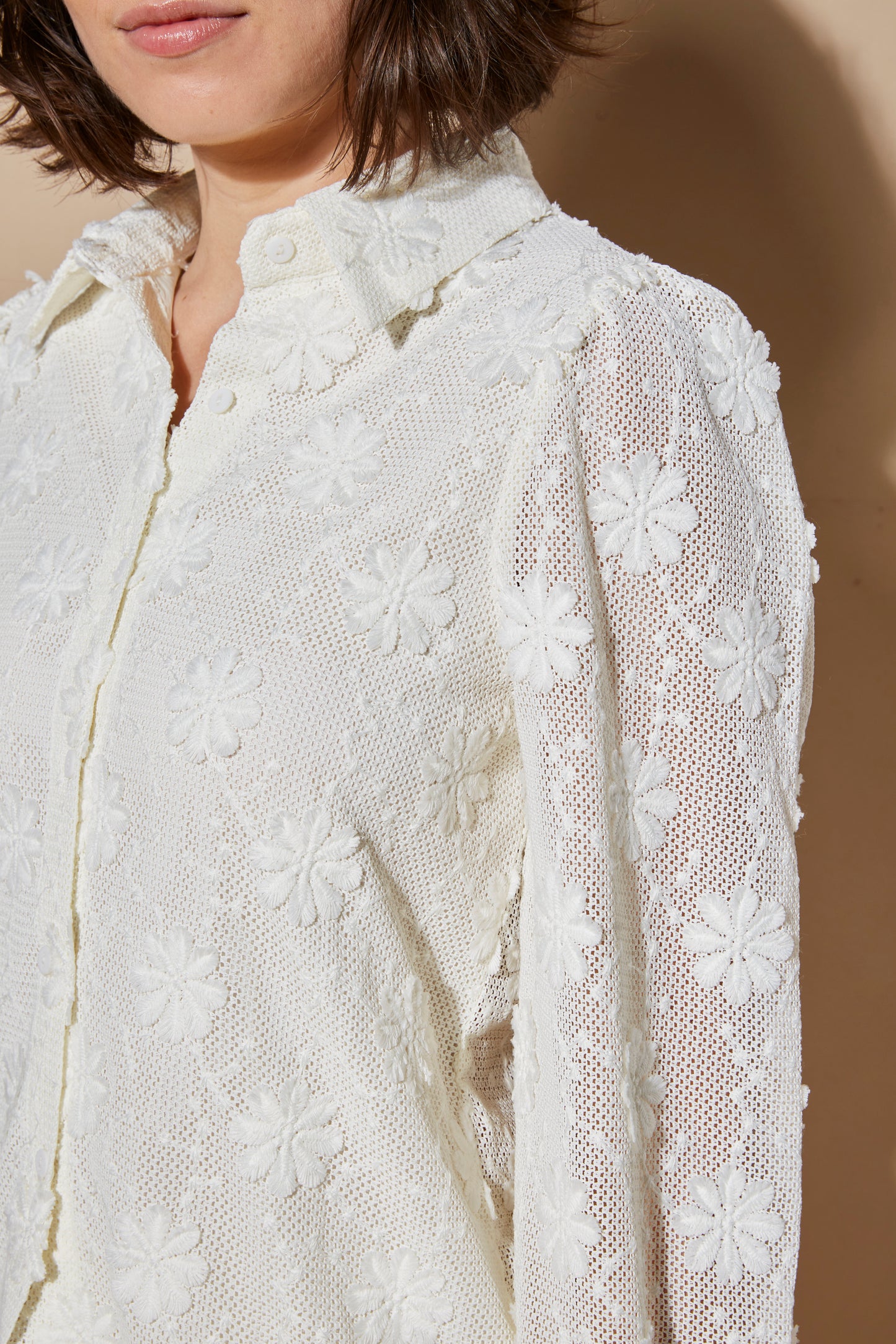 LACE FLORAL SHIRT