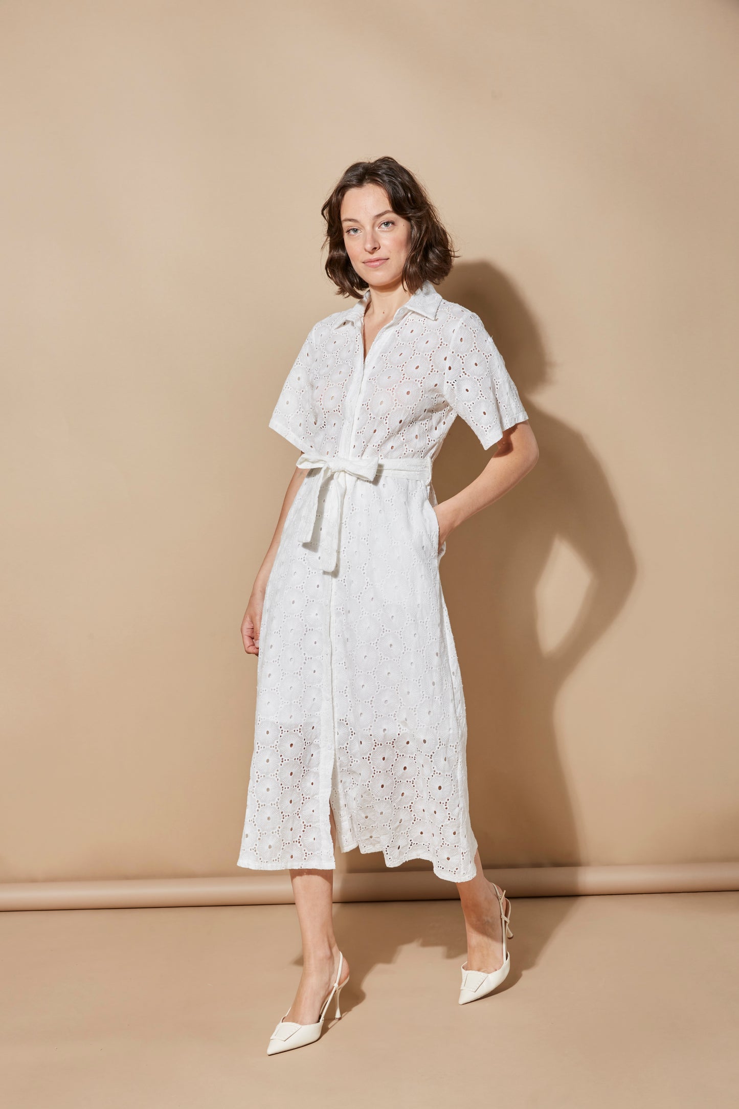 ROBE CHEMISE EN COTON