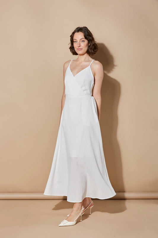 LONG WHITE COTTON DRESS
